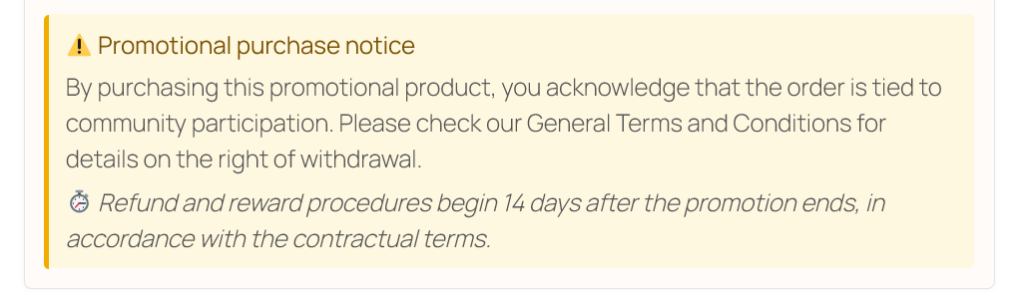 2.9 - Return Policy Notice — Frontend Product Page